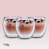 Jogo 4 Copos Parede Dupla em Vidro Borossilicato 250ml