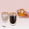 2 Copos Parede Dupla em Vidro Borossilicato 270ml