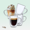 2 canecas Parede Dupla em Vidro Borossilicato 350ml