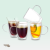2 canecas Parede Dupla em Vidro Borossilicato 350ml