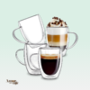 2 canecas Parede Dupla em Vidro Borossilicato 350ml