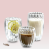 2 Copos Parede Dupla em Vidro Borossilicato 270ml