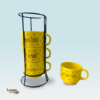 Jogo de Xícaras para Café Com Suporte