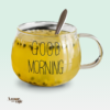 Jogo 2 Canecas Bom dia de Vidro Borossilicato 380ml
