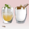 2 Copos de Parede Dupla em Vidro Borossilicato 450ml