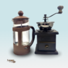 Kit Prensa Francesa e Moedor de Café manual Retrô