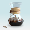Coador de Café em vidro com Colar de Madeira- Diamante